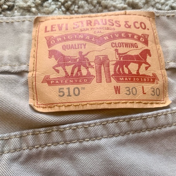 Levis 510 Cream Skinny Fit Pants - Men’s 30 x 30 - Picture 3 of 7